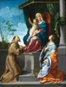 the virgin and child enthroned with saints francis and catherine